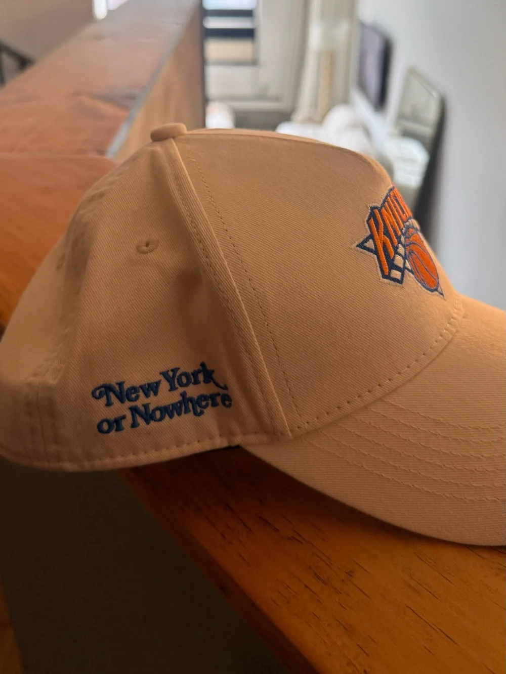 NYON Beige Knicks Logo Baseball Cap